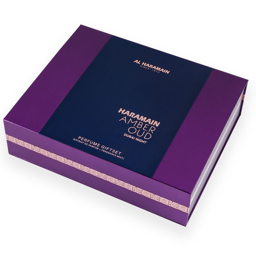 AMBER OUD DUBAI NIGHT PERFUMERY GIFT SET (75ml EDP +30ml Travel Spray + 250ml Body Mist)